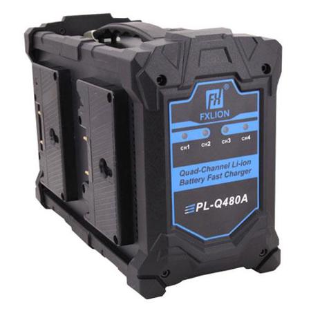 FX Lion PL-Q480A Quad-Channel Gold-Mount Fast Battery Charger