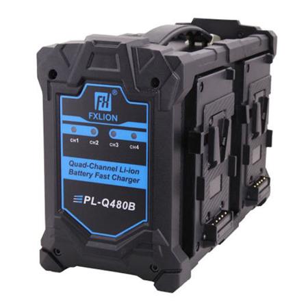 FX Lion PL-Q480B Quad-Channel V-Mount Fast Battery Charger
