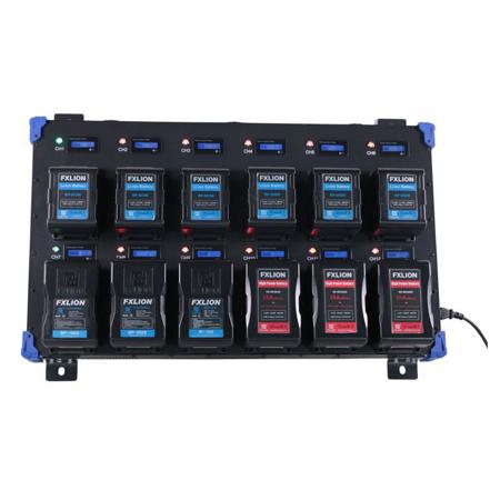 FX Lion PL-Q4B12 12-Bay V-Mount Fast Wall Charger