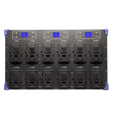 FX Lion PL-Q4B12BV 12-Channel V-Mount Lithium-Ion Bi-Voltage Wall Charger