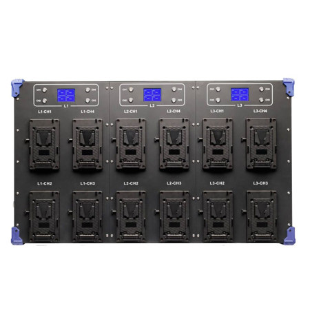 FX Lion PL-QBL12 12-Channel V-Mount Lithium-Ion Smart Wall Charger with SMBus