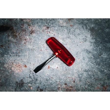 Filmsticks 10mm Slotted Screwdriver with T-Handle Grip, Red