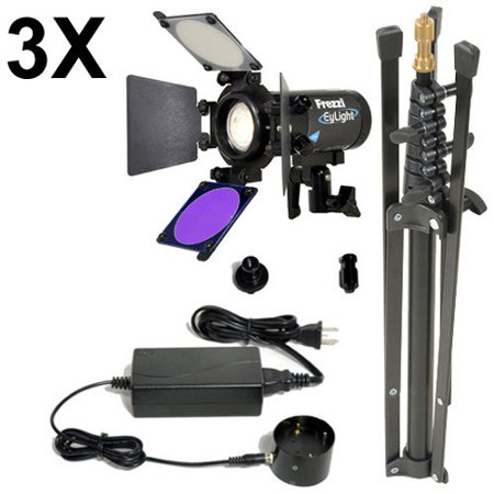 Frezzi 3-Head EyLight 3200K LED Warm Lamp Kit with Hard Case