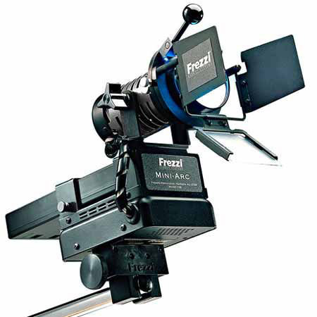 Frezzi MFA24-NP1HC Mini-Sun Gun HMI Video Light with 24 Watt HMI Bulb, DC Powered.
