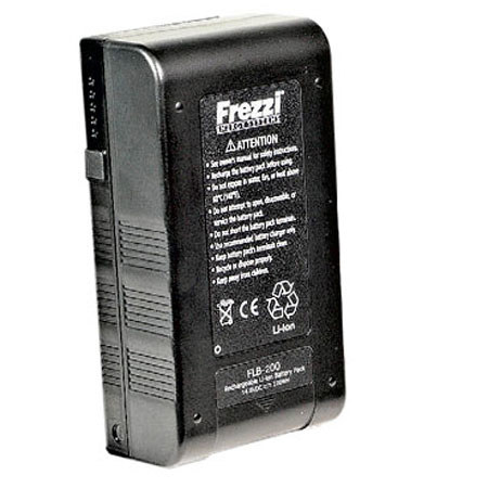 Frezzi FLB-200V, 14.8 Volts DC, 200WH Lithium-Ion Battery w/Meter f/V-Lock