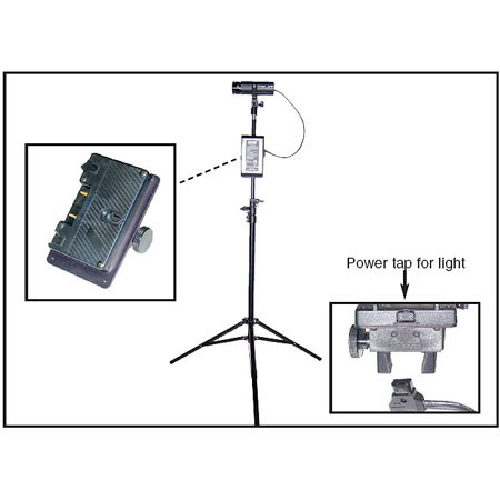 Frezzi AB-HCP Clamp Adapter for Brick Battery with 2-Pin Power Tap for Lighting