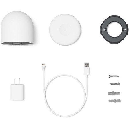 Google Nest Cam Indoor/Outdoor Camera, Battery, White