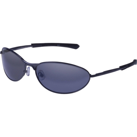 Gargoyles Outrider Rectangle Sunglasses, Dark Gun Frame, Smoke/Silver Lens