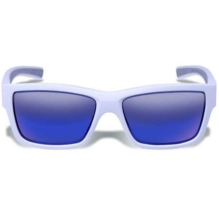 Gargoyles Homeland Square Sunglasses, White Frame, Smoke/Blue Polarized Lens
