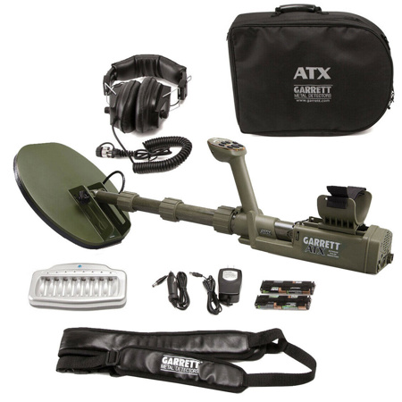 Garrett ATX PI Water Proof Metal Detector & 11x13" DD Closed Search Coil