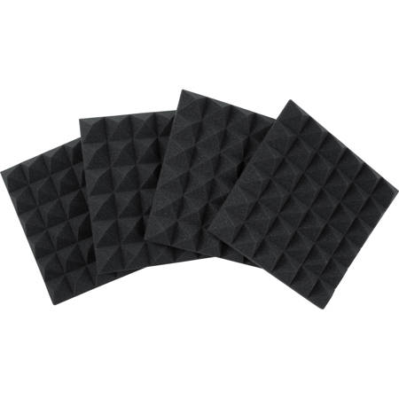 Gator Cases 12x12" Acoustic Pyramid Panel, Charcoal, 4-Pack