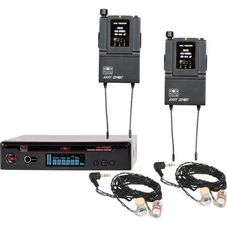 Galaxy Audio AS-1806-2B3 In-Ear Twin Pack Monitor System, EB6, B3: 554 to 570MHz