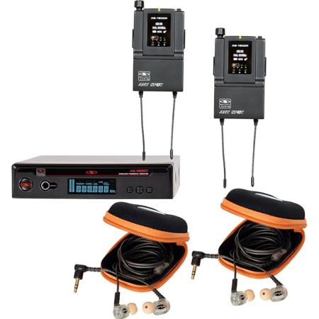 Galaxy Audio AS-1810-2B3 Wireless In-Ear Twin Pack Monitor System with EB10 Earbuds, B3: 554 to 570MHz