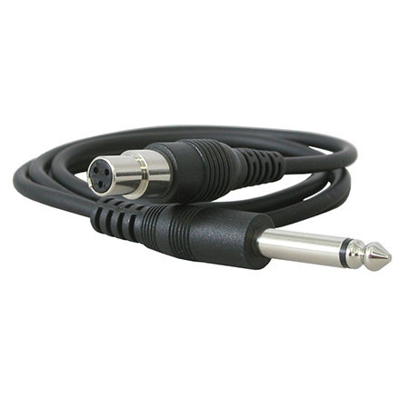 Galaxy Audio AS-GTR 1/4" to Mini XLR Instrument Cable for Bodypack Transmitters