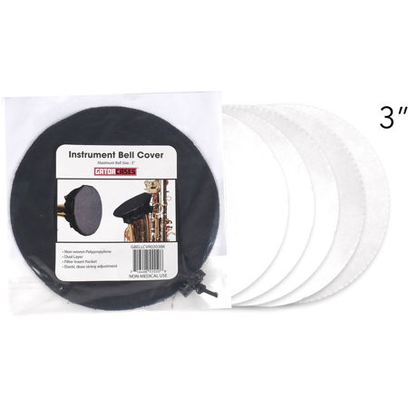 Gator Cases 3" Merv 13 Replacement Filter for Wind Instrument Bell Cover, 5-Pack