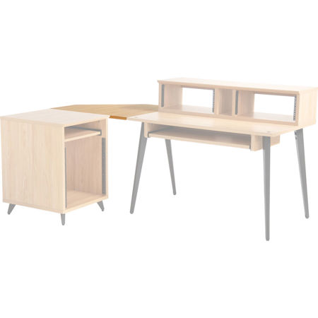 Gator Cases Elite Series Corner Desk Section, Natural Maple Matte