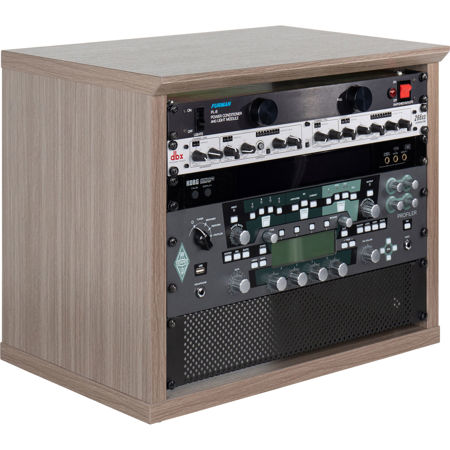 Gator Cases Elite Series Desktop 8U Studio Rack,  Driftwood Gray