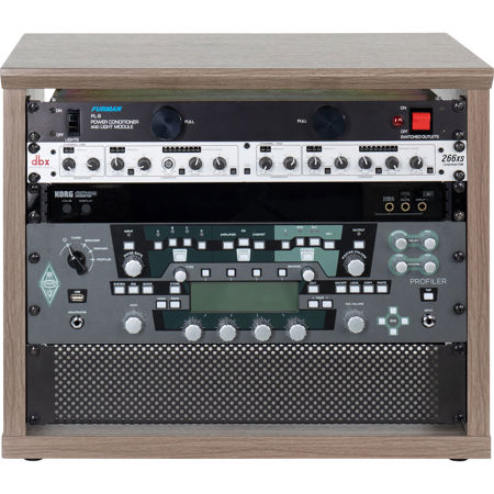 Gator Cases Elite Series Desktop 8U Studio Rack,  Driftwood Gray