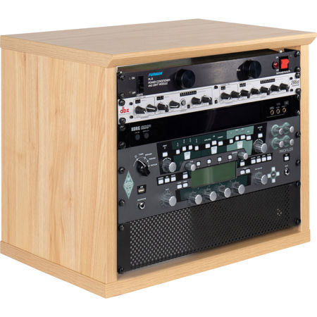 Gator Cases Elite Series Desktop 8U Studio Rack, Natural Maple Matte