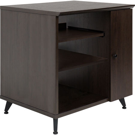 Gator Cases Elite Series Sidecar Rack Cabinet with Shelf, Dark Walnut Brown