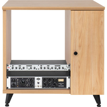 Gator Cases Elite Series Sidecar Rack Cabinet with Shelf, Natural Maple Matte