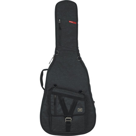 Gator Cases Transit Series Gig Bag for Jumbo Acoustic Guitar, Charcoal Black