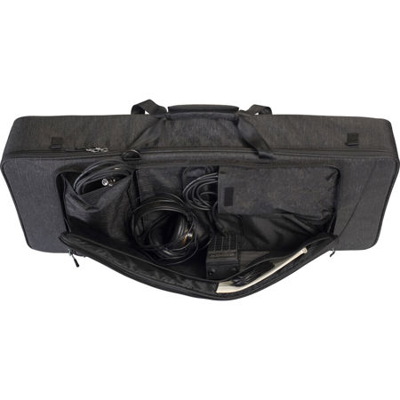 Gator Cases Transit Protective Gig Bag for 61-Note Slim Keyboards, Charcoal