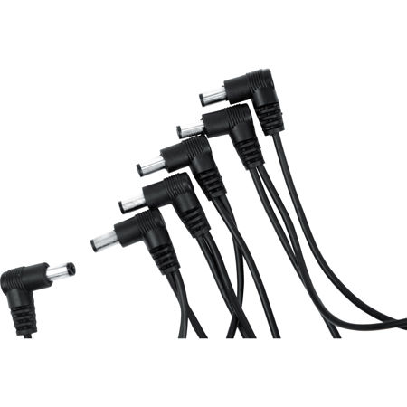 Gator Cases 5-Output Daisy Chain Power Adapter Cable with Male Input Barrel Plug