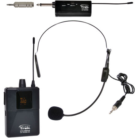 Galaxy Audio Trek GTU Mini UHF Headset Microphone System, A:524.5 - 594.5 MHz