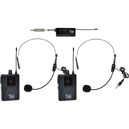 Galaxy Audio Trek GTU Mini UHF Dual Headset Mic System, A & B:524.5 - 594.5 MHz