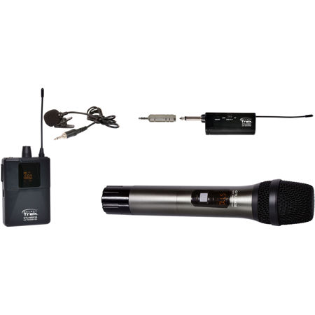 Galaxy Audio Trek GTU Mini UHF Dual System, HH Tx Ch B,Lav Mic w/Tx Ch A,Dual Rx