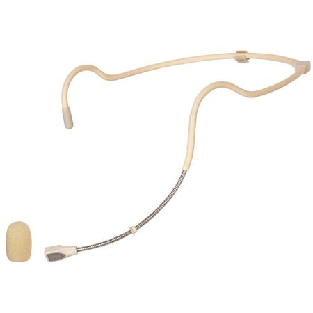 Galaxy Audio Trek Series HSM24 Omni-Directional Waterproof Headset Microphone with 2x Hirose cW Pin Connector Audio Technica Cables, Beige