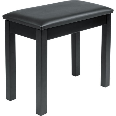 Gator Cases Deluxe Wooden Piano Bench with Storage Compartment, Black