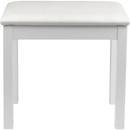 Gator Cases Traditional Wooden Piano Bench with Storage Compartment, White