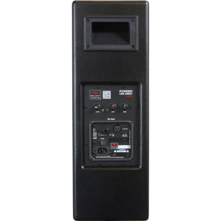 Galaxy Audio LA4DPM Permanent Mount Powered Line Array Speaker, Black, Single
