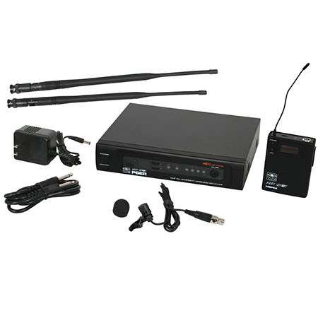 Galaxy Audio PSER/52LV 16-Ch Lavalier Wireless Microphone System, CODE D/584-607MHz, Includes PSER Receiver, MBP52 Transmitter, LV-U3BK Lavalier Mic, Rack Mount