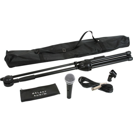 Galaxy Audio RT-66SXD Complete Unidirectional Cardioid Dynamic Microphone and Stand Kit