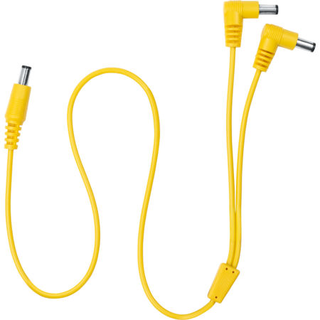 Gator Cases Voltage Doubler Adapter Cable for Effects Pedal Power Supply, Yellow