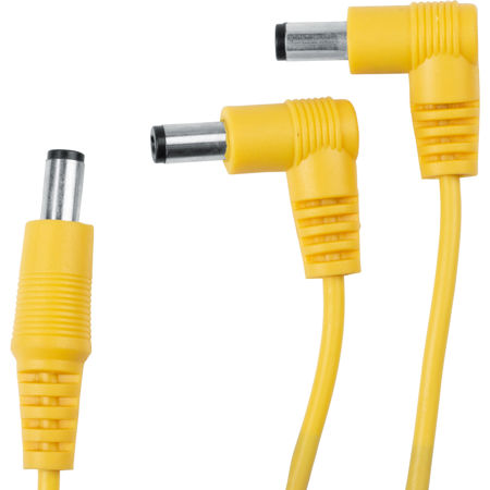 Gator Cases Voltage Doubler Adapter Cable for Effects Pedal Power Supply, Yellow