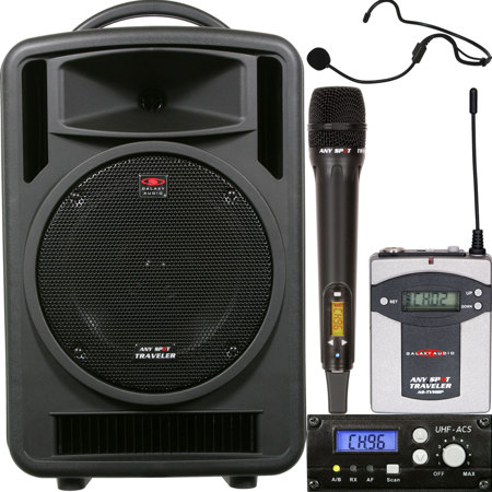 Galaxy Audio TV10 PA System, TVMBP Transmitter, TVHH/HS-U3BK Mic, G: 520-544MHz