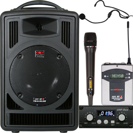Galaxy Audio TV8 Speaker, 2-Ch Rx, HH Mic, Bodypack Tx, Headset, 520-544MHz