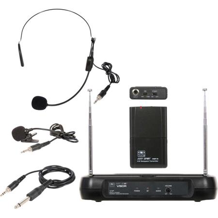 Galaxy Audio VSC Triple Play VHF Wireless Mic System, V60 174.5MHz Freq Code