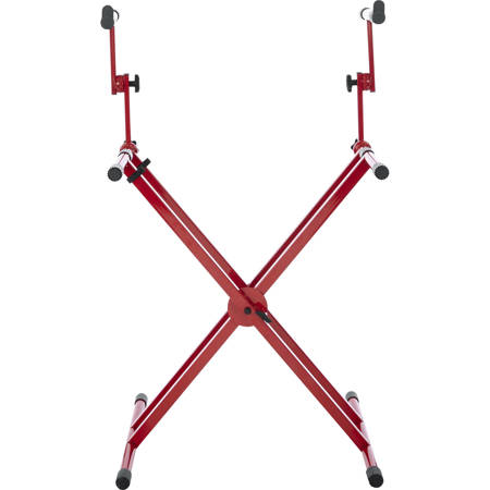 Gator Cases Frameworks Heavy Duty 2 Tier "X" Style Keyboard Stand, Nord Red