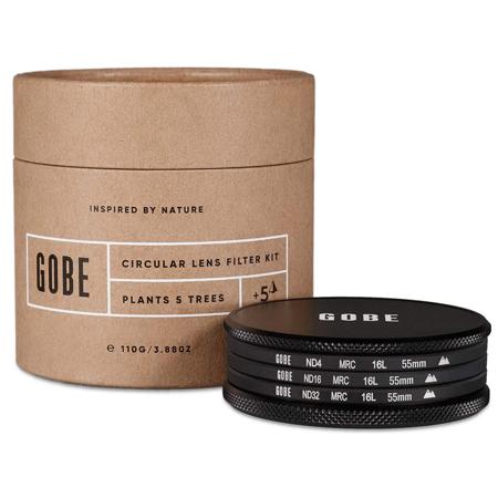 Gobe 55mm 16-Layer MRC Neutral Density Filter Kit, Includes ND4 0.6 (2-Stops), ND16 1.2 (4-Stops), ND32 1.5 (5-Stops) Neutral Density Filter