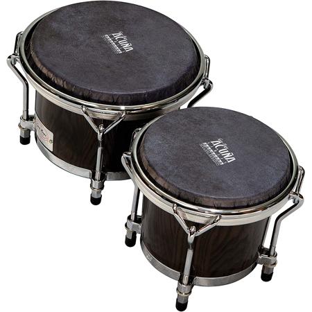 Gon Bops 7" and 8.5" Alex Acuna Special Edition Bongo, Ebony Lacquer