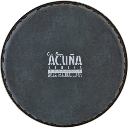 Gon Bops 7" Remo Skyndeep Synthetic Bongo Drum Head with GB Logo, Black
