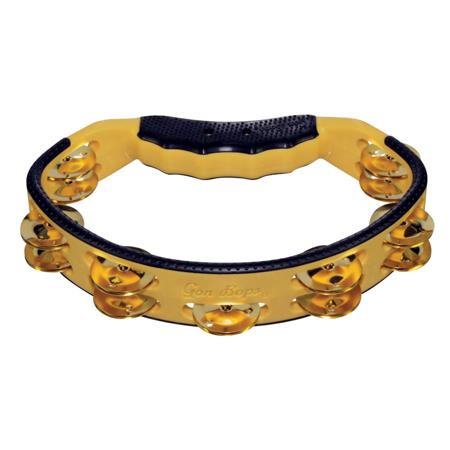 Gon Bops Tambourine with Brass Jingles, Yellow