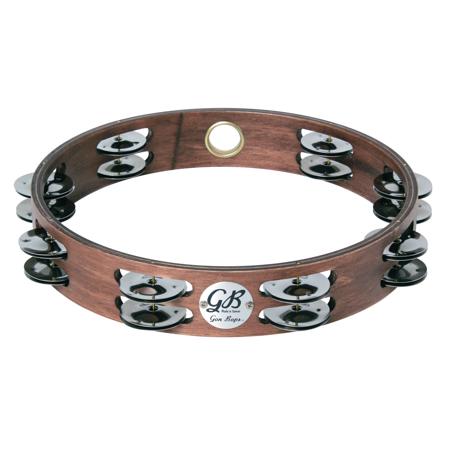10" Double-Row Jingles Wooden Tambourine