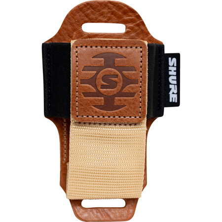 Gator Cases Shure Premium Leather Pouch for Wireless Bodypack Transmitter Tan