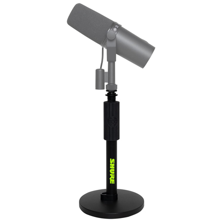 Gator Cases Shure 6" Round Base Desktop Mic Stand,Height Adjustable Twist Clutch